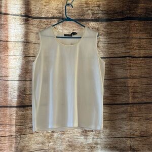 Cottage Street 1X White Tank Top NWT